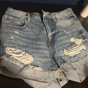 Aeropostale Ripped Jean Shorts